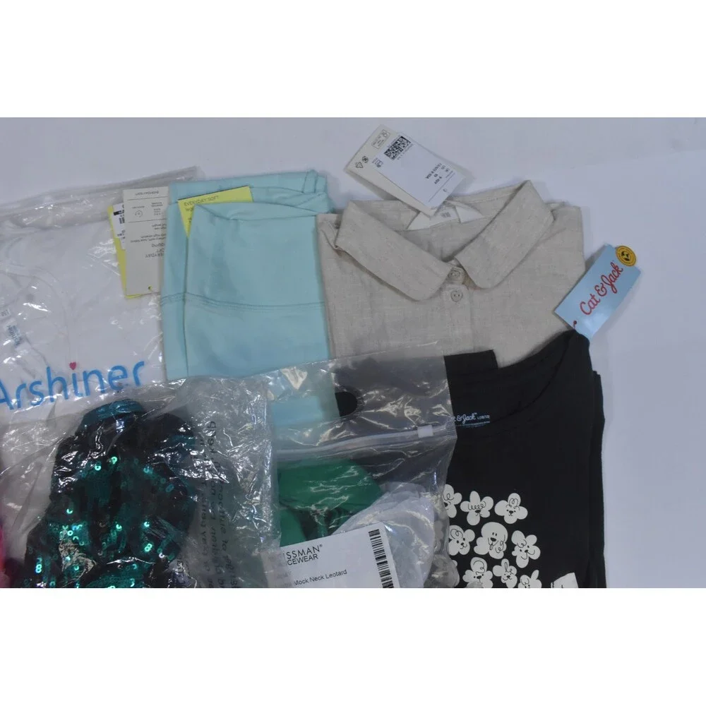 Wholesale Bulk Lot Of 10 Girls Size Large 10/12 Mixed Season Tops Bottoms
